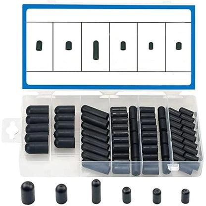 80 Piece Black Rubber Vacuum Dust Set for Carburetor Repair