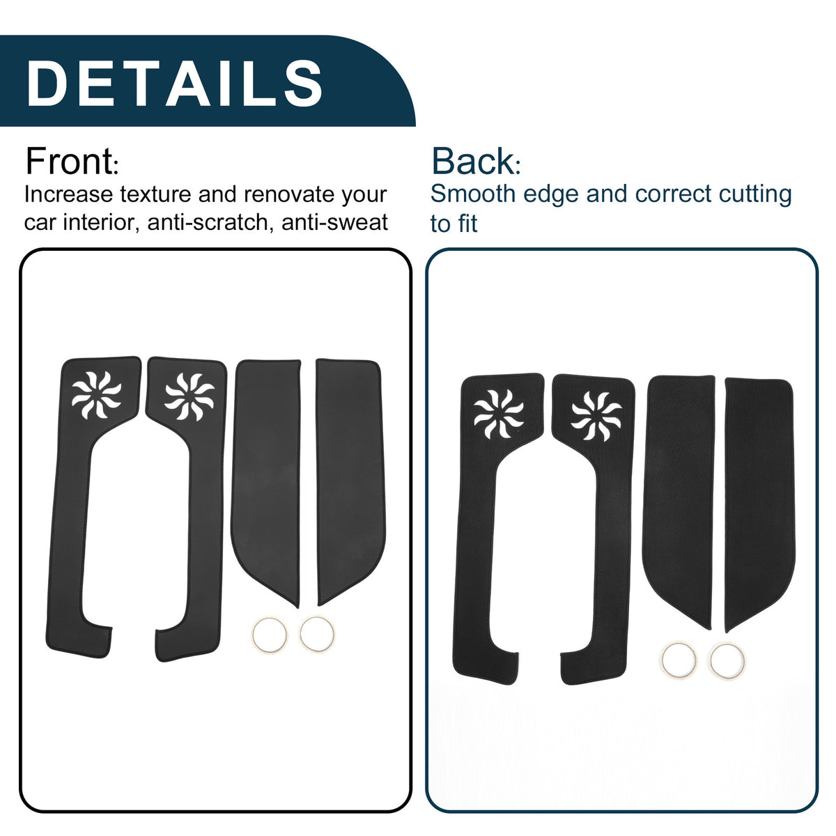 Car Door Anti Kick Pad Sticker Protector for Volkswagen Santana (2005–2012)