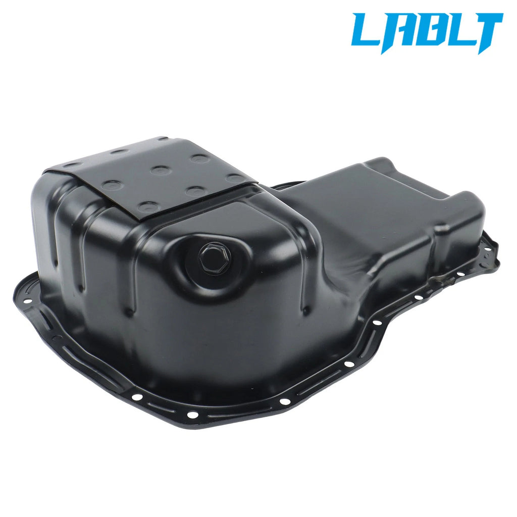 Black Engine Oil Pan with Drain Plug for Mitsubishi Lancer (2004–2006)