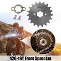 Front Engine Sprocket 20mm 19T Replacement Set for 420 19T Mini Bike (—)