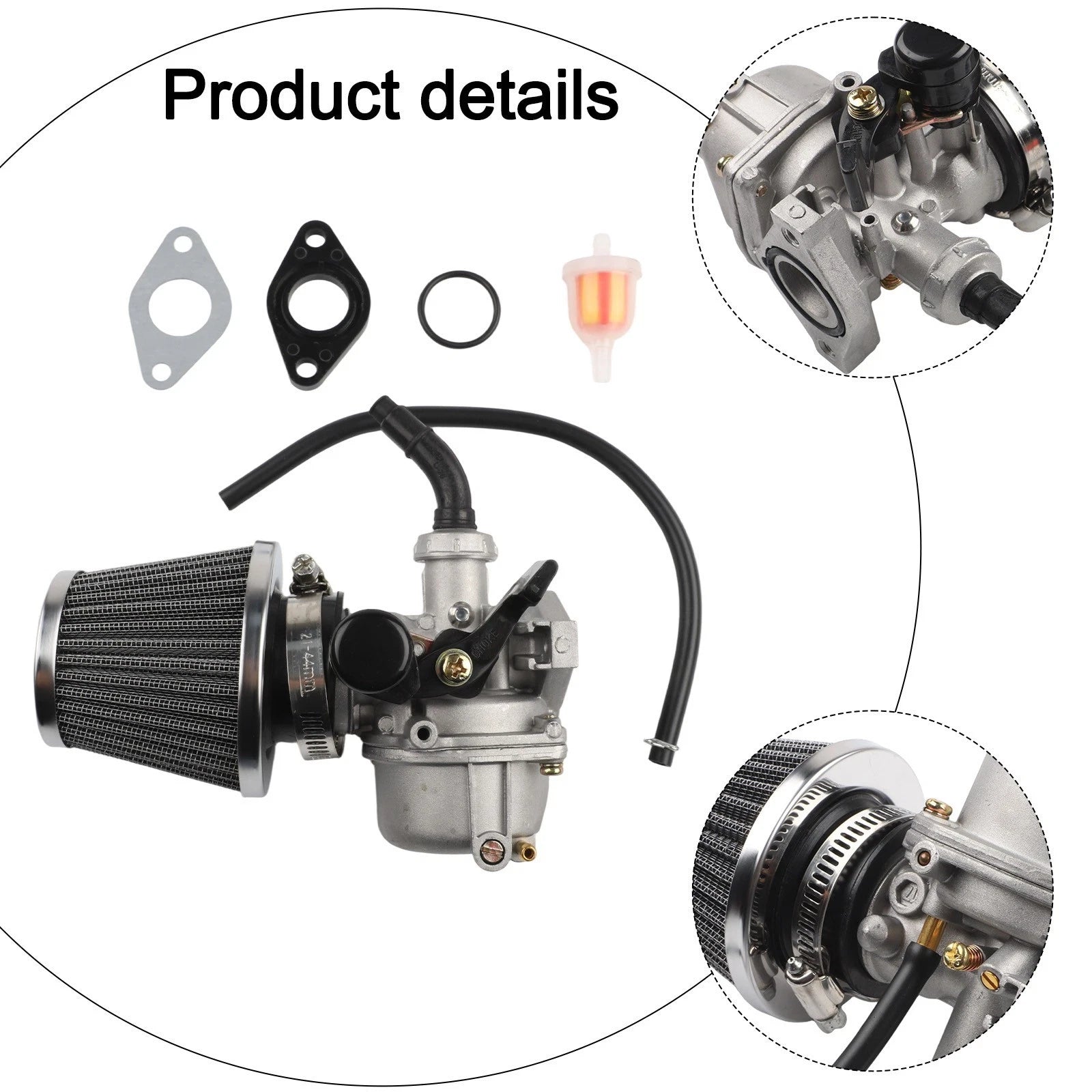 Air Filter and Carburettor 19mm for ATV Quad Mini Engine (Compatible)