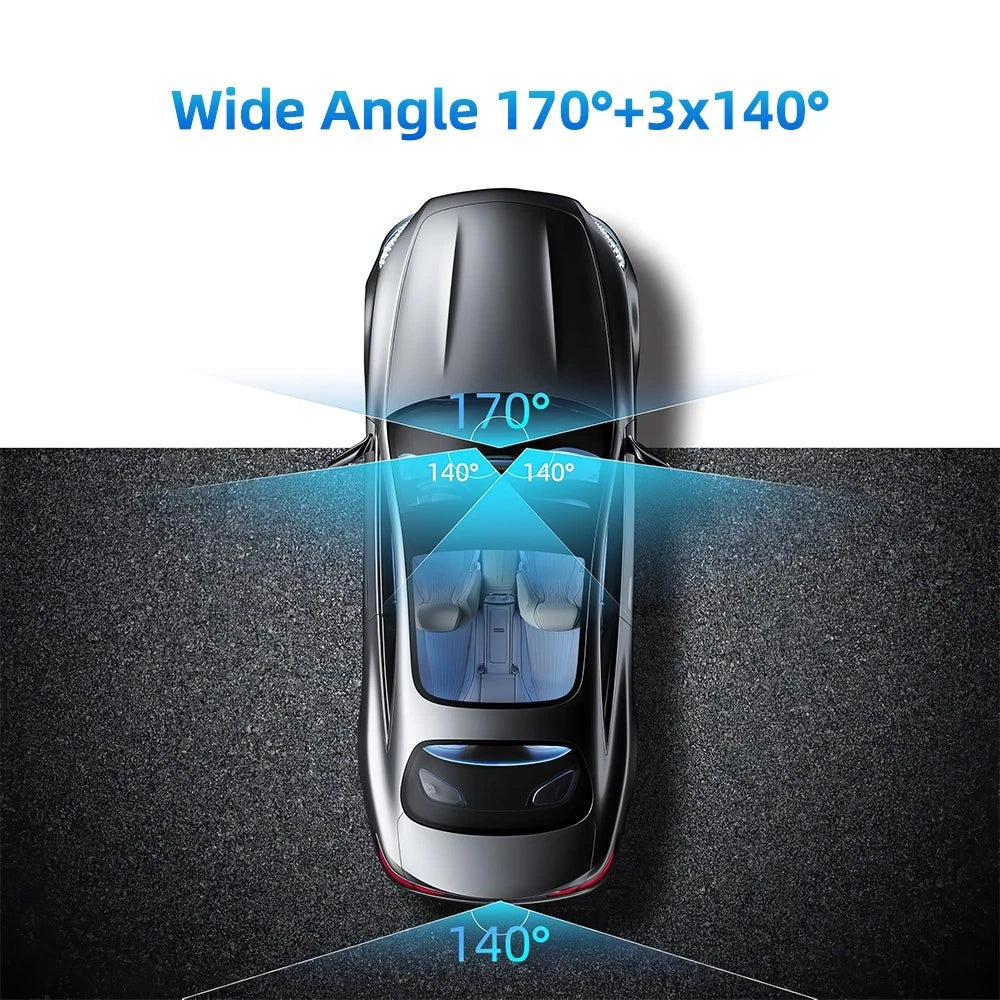 4 Channel FHD 1080P Dash Cam Front & Rear with G-Sensor (2015–2023)
