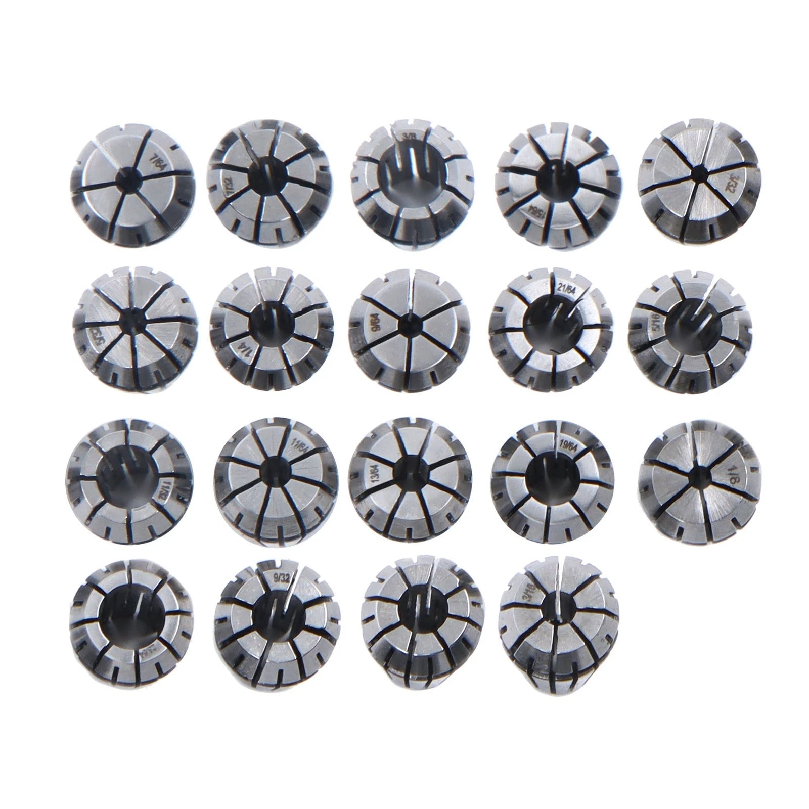 19-Piece ER16 Spring Collet Set for CNC Milling Lathe Tool
