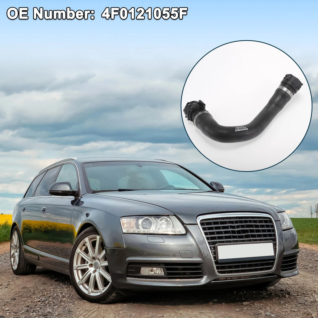 Radiator Hose Replacement for Audi A6 3.2L V6 (2006–2011) Black Rubber