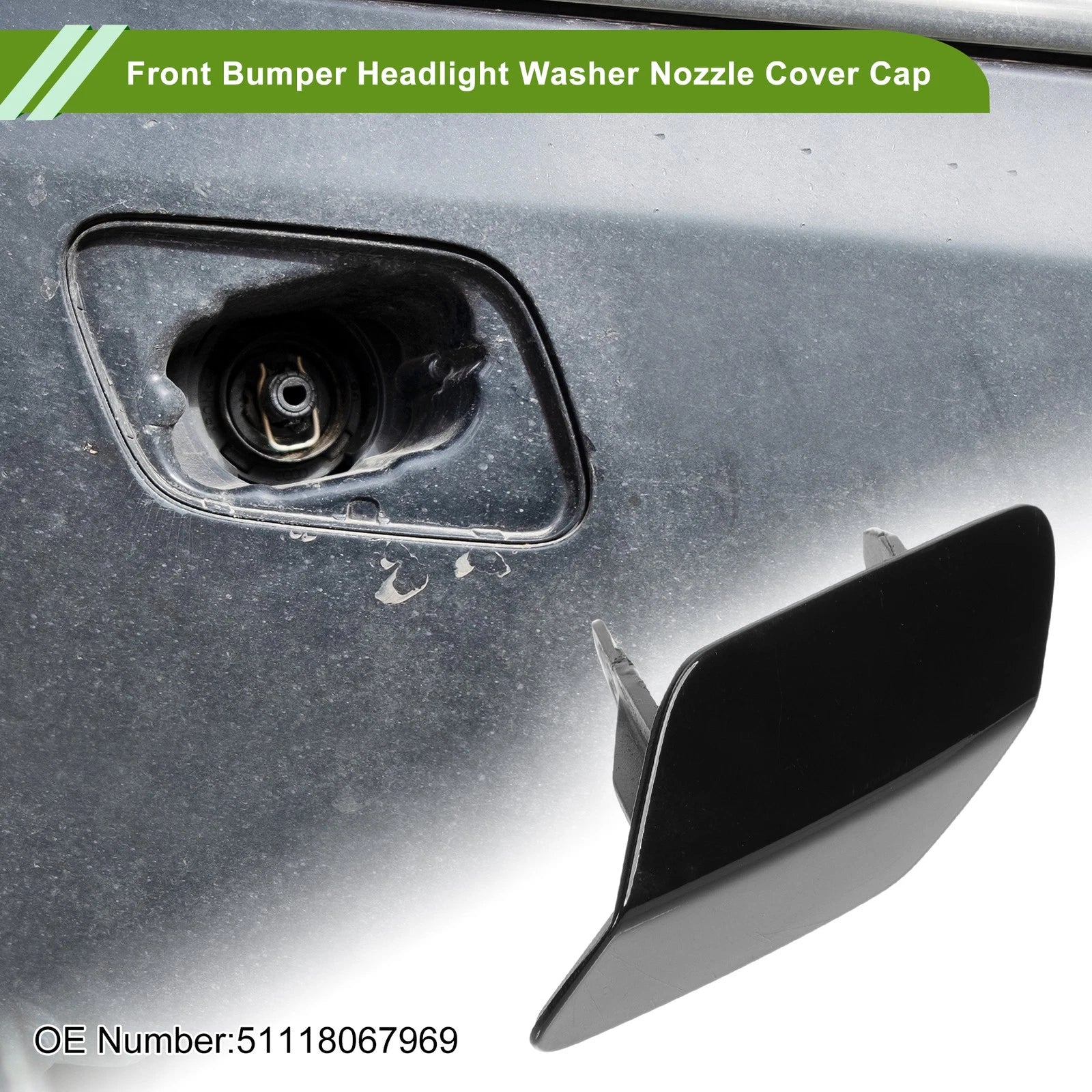 Front Left Washer Nozzle Cover Cap Replacement for BMW 320i (2013–2018)