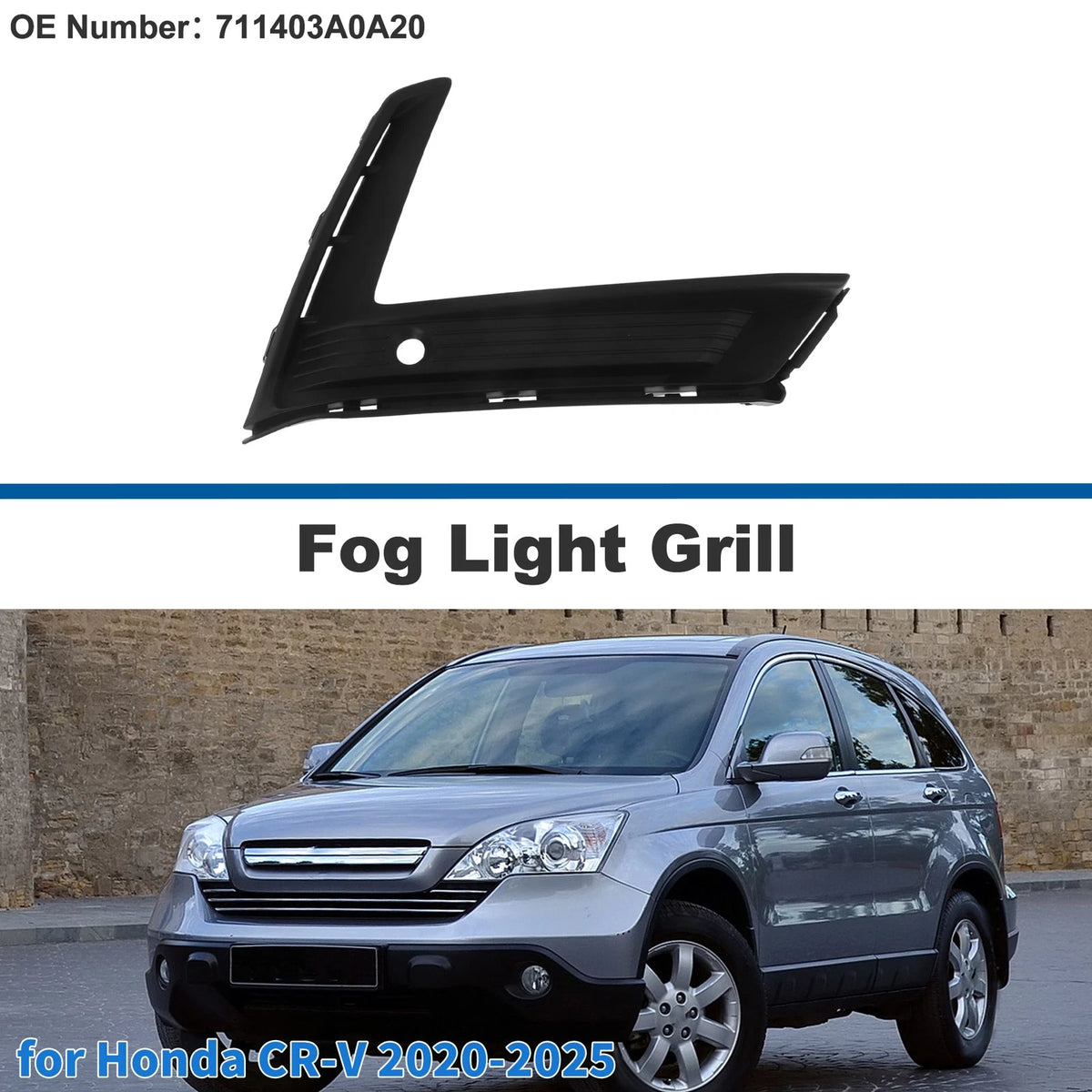 Front Right Fog Light Grill Replacement for Honda CR-V (2020–2025)