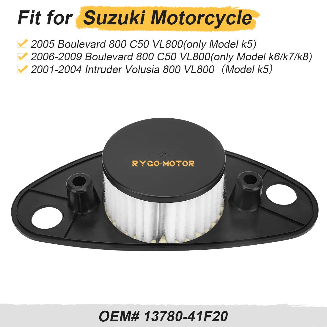 Air Filter Cleaner 13780-41F20 for Suzuki Boulevard C50 (2005–2009)