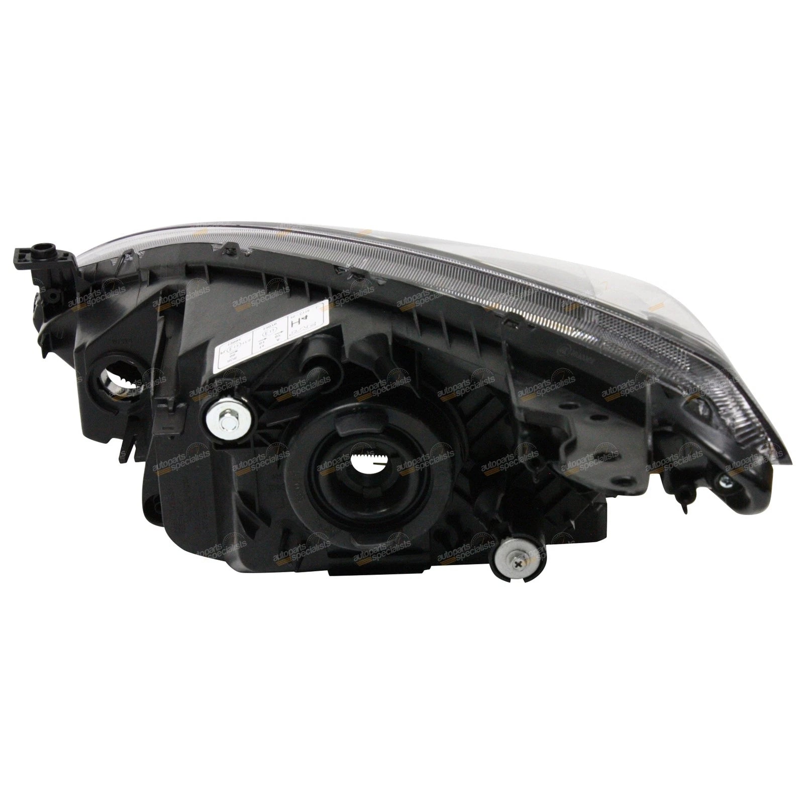RH Black Headlight for Mazda 2 (2007–2014) RHS