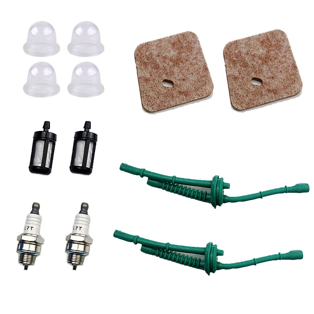 Air Fuel Filter Primer Bulb Spark Plug Kit for Stihl FS38 FS45 FS46 FS55