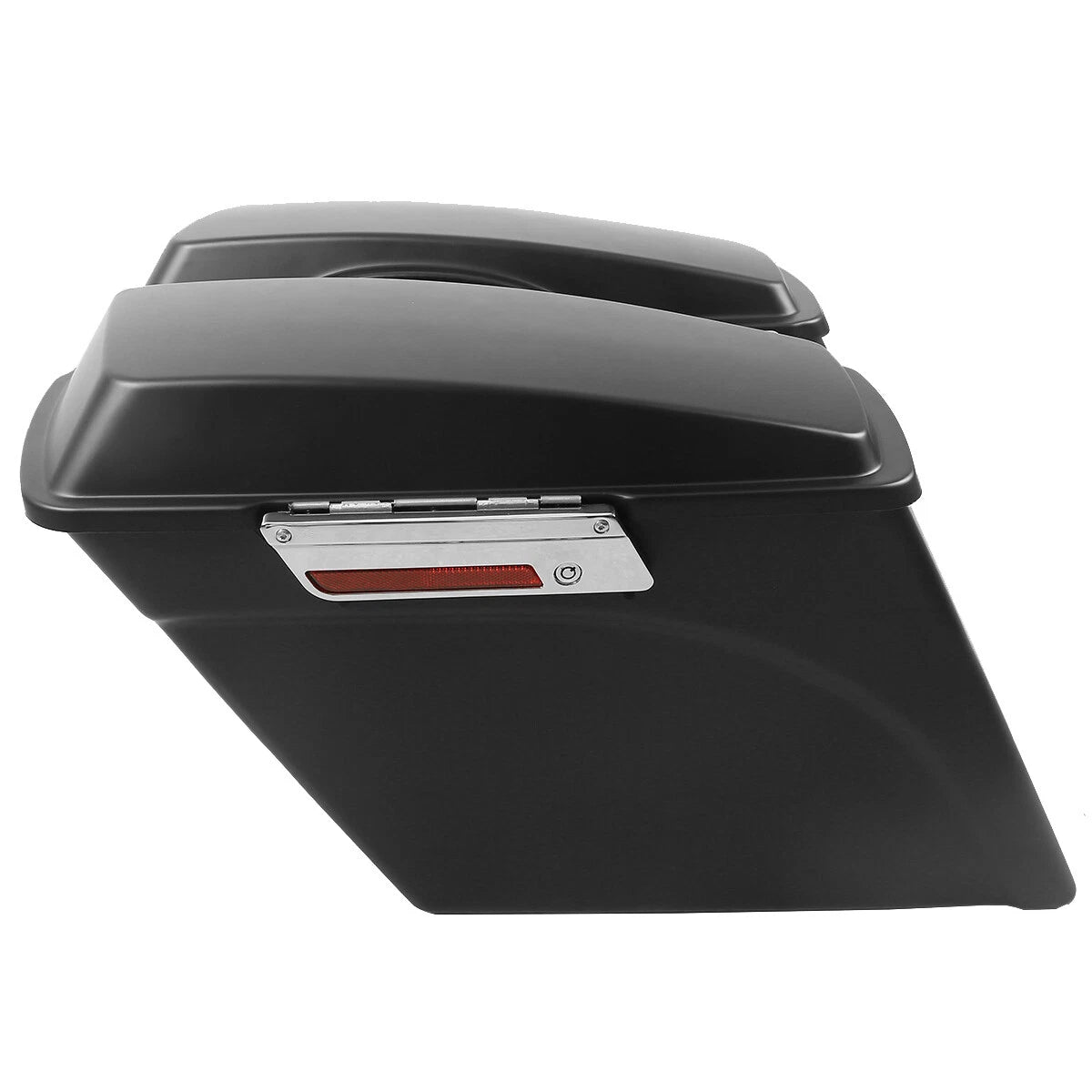 Matte Black Hard Saddle Bags with Conversion Bracket for Harley Softail (1984–2017)
