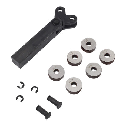 6PCS Knurling Wheels Set with Lathe Tool Holder for Machinist Use