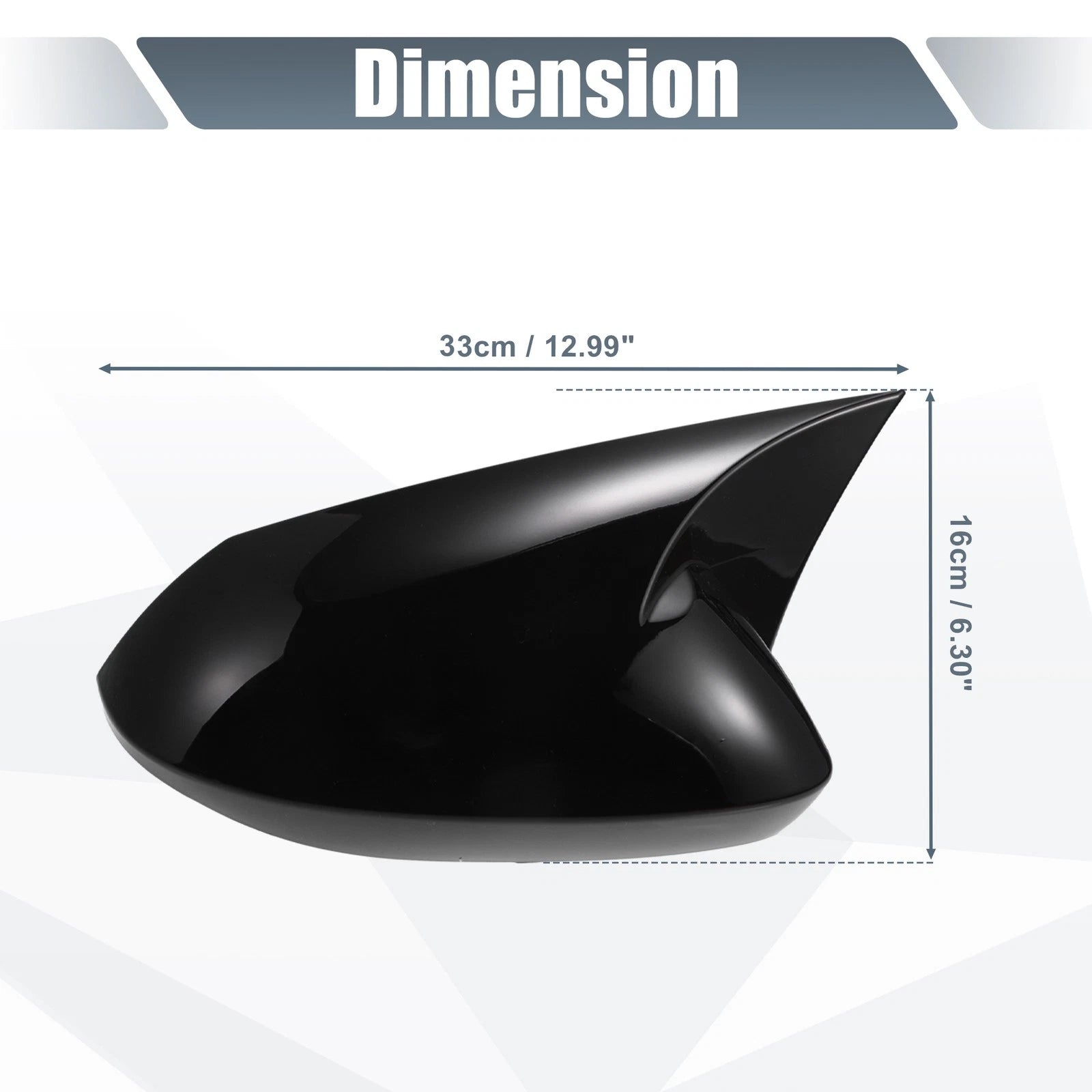 Rearview Mirror Cover Overlay Gloss Black Pair for Toyota Corolla (2020–2023)