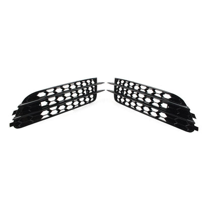 Black Honeycomb Front Bumper Fog Light Grille Cover for Audi A6 C7 (2012–2015)