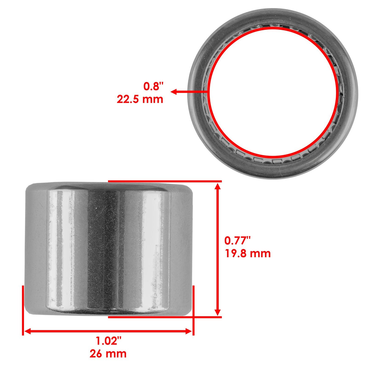 Caltric Rear Swing Arm Bushing Kit Replacement for Honda Rancher 420 (2007–2013)