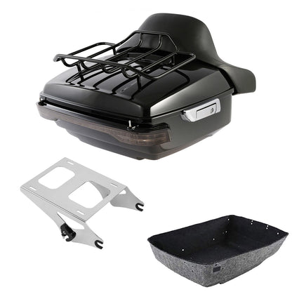 Trunk Backrest Mount Rack Light for Harley Touring Street Glide (2014–2026)