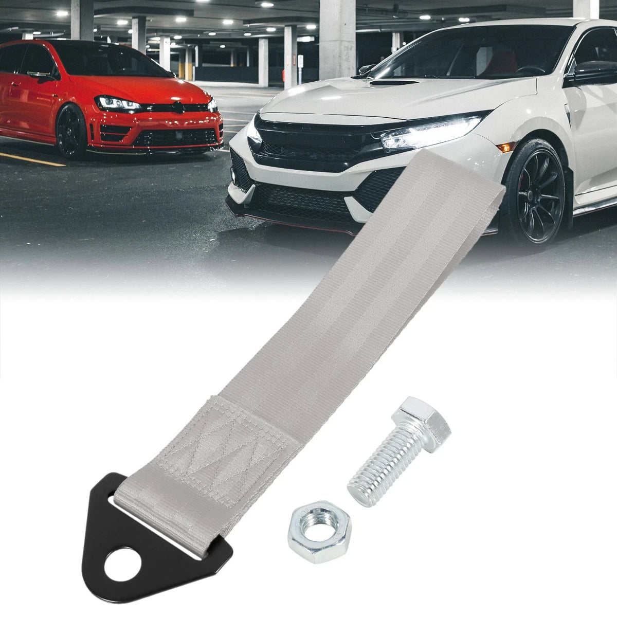 Tow Hook Bumper Strap Universal Fit for Car Truck Trailer Towing