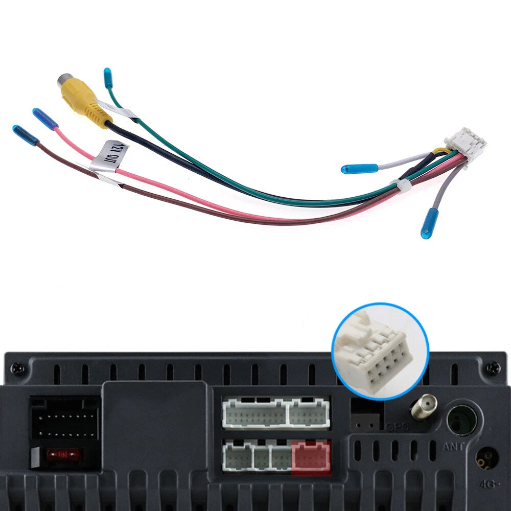 10Pin RCA Rear Camera Cable Adapter for Aftermarket Android Radio