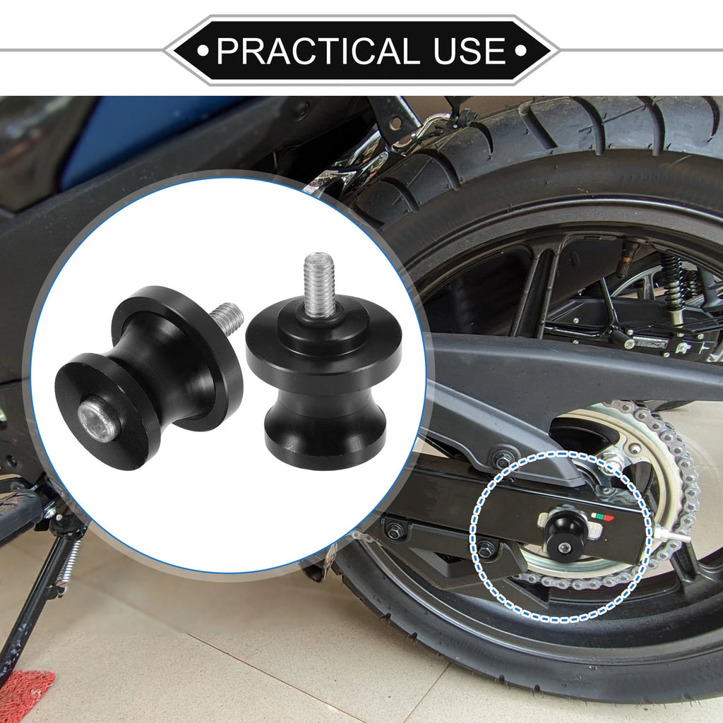 Swingarm Spools 10mm CNC Replacement Pair for Motorbike (Universal)
