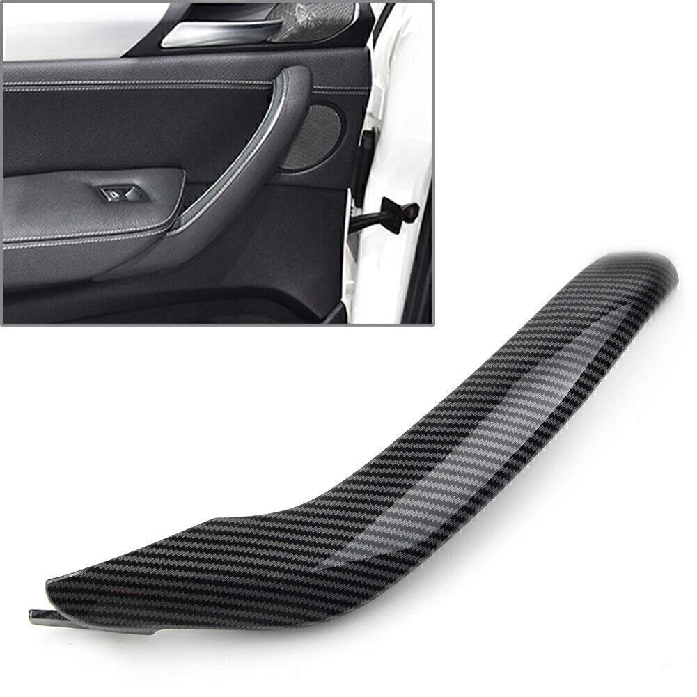 Left Inner Outer Door Pull Handle Trim Cover for BMW X3 X4 (2010–2017) Carbon