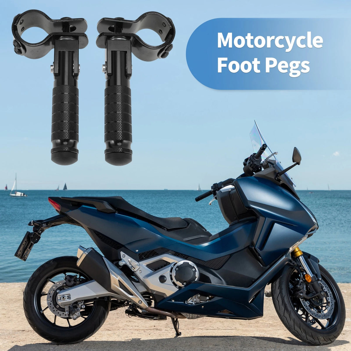 Rear Foot Pedal Set for Honda, Suzuki, Kawasaki (Universal)