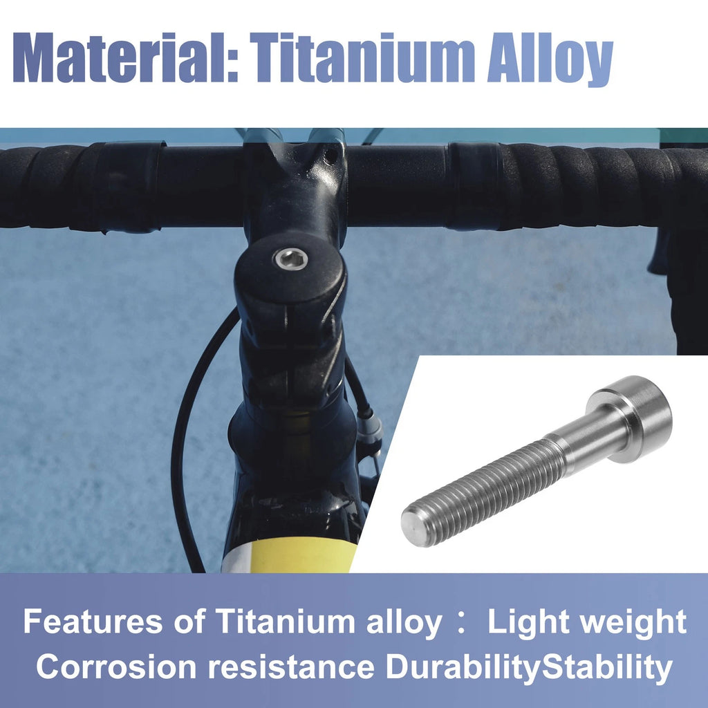 Titanium Tone Stem Bolt M6x35 Replacement for Bike Headset Stem (Universal)