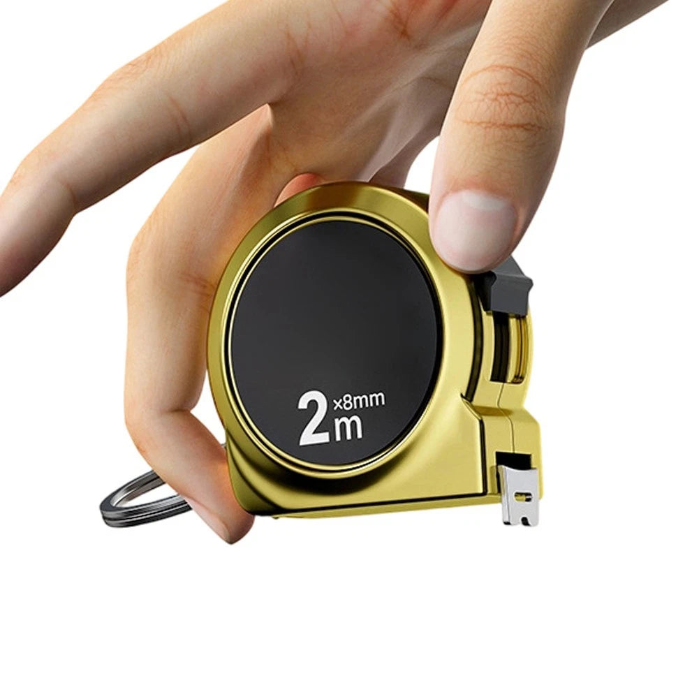 2M Retractable Tape Measure with Keychain Attachment