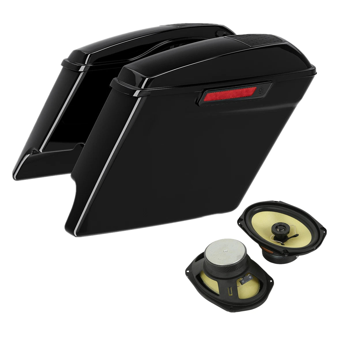 5" Extended Hard Saddlebags with 6"x9" Speakers for Harley Touring (2014–2024)