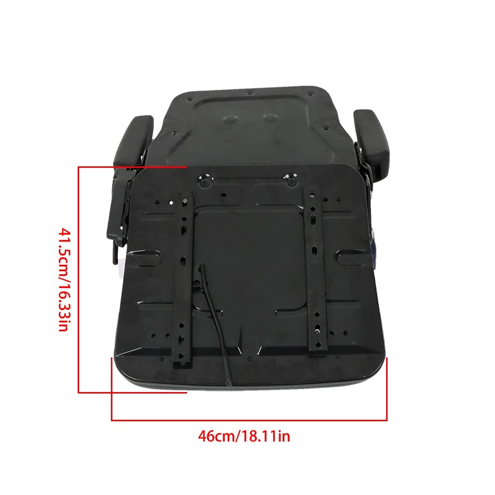 Adjustable Seat with Seatbelt & Armrest for Universal Tractor Forklift