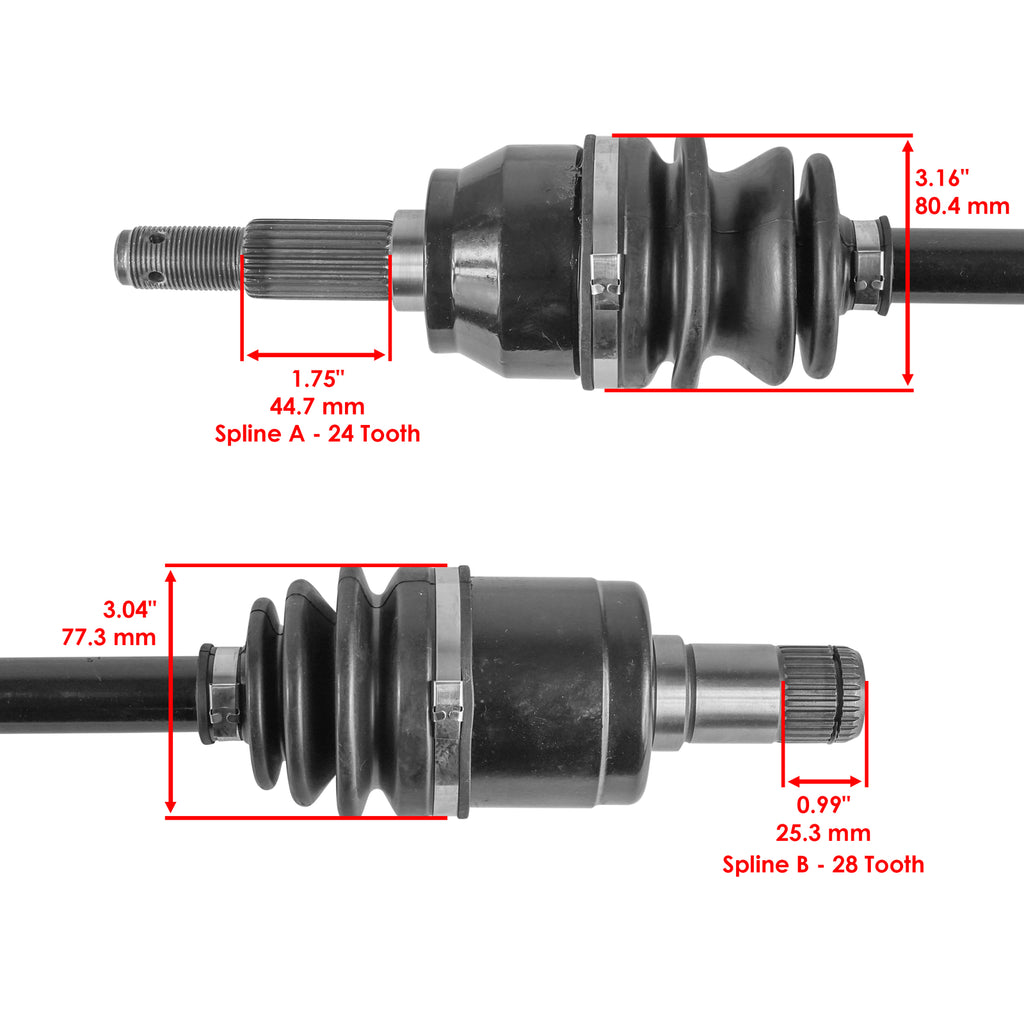 Rear Left CV Joint Axle Replacement for John Deere RSX850 RSX860 (2020–2021)