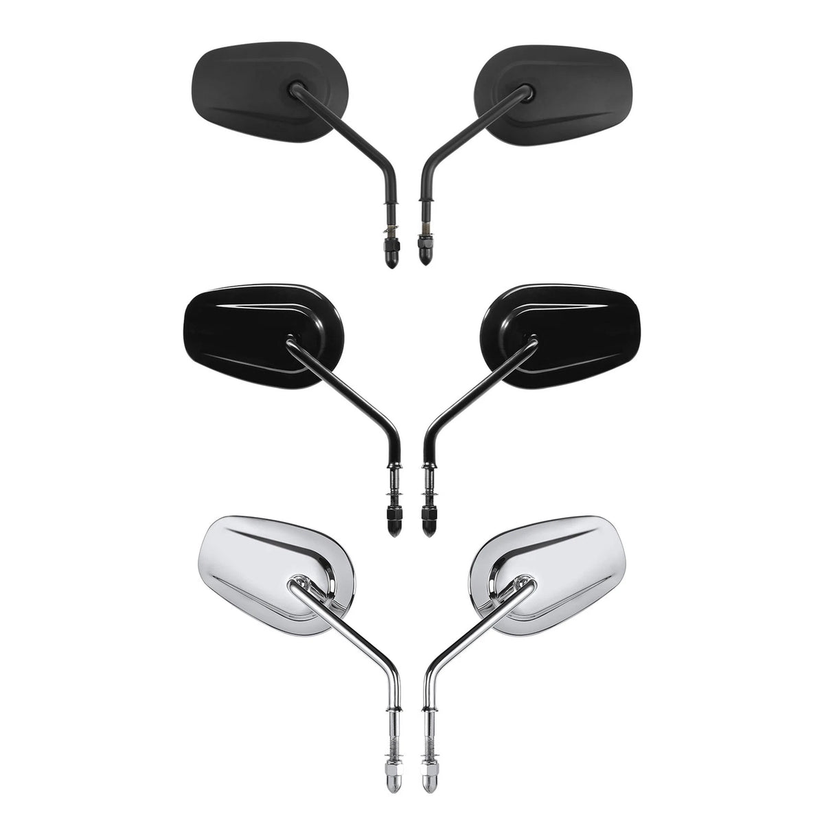 8mm Rearview Mirrors for Harley Touring Softail Street Road Glide (Universal)