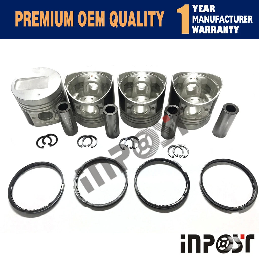 4X Piston with Ring Set for Mitsubishi K4N Engine