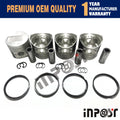 4X Piston with Ring Set for Mitsubishi K4N Engine