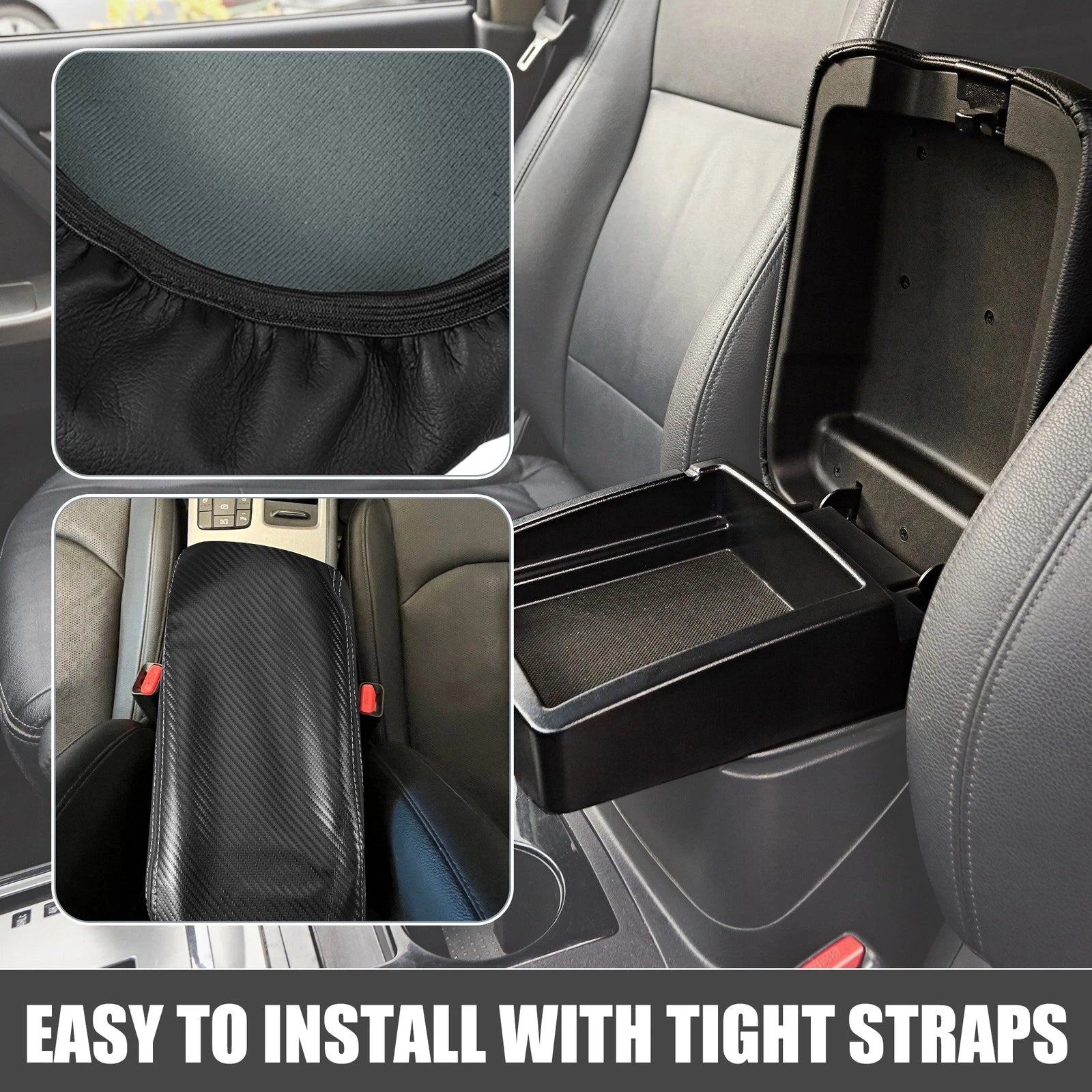 Center Console Pad for Kia Optima (2016–2020) Carbon Fiber Pattern Black