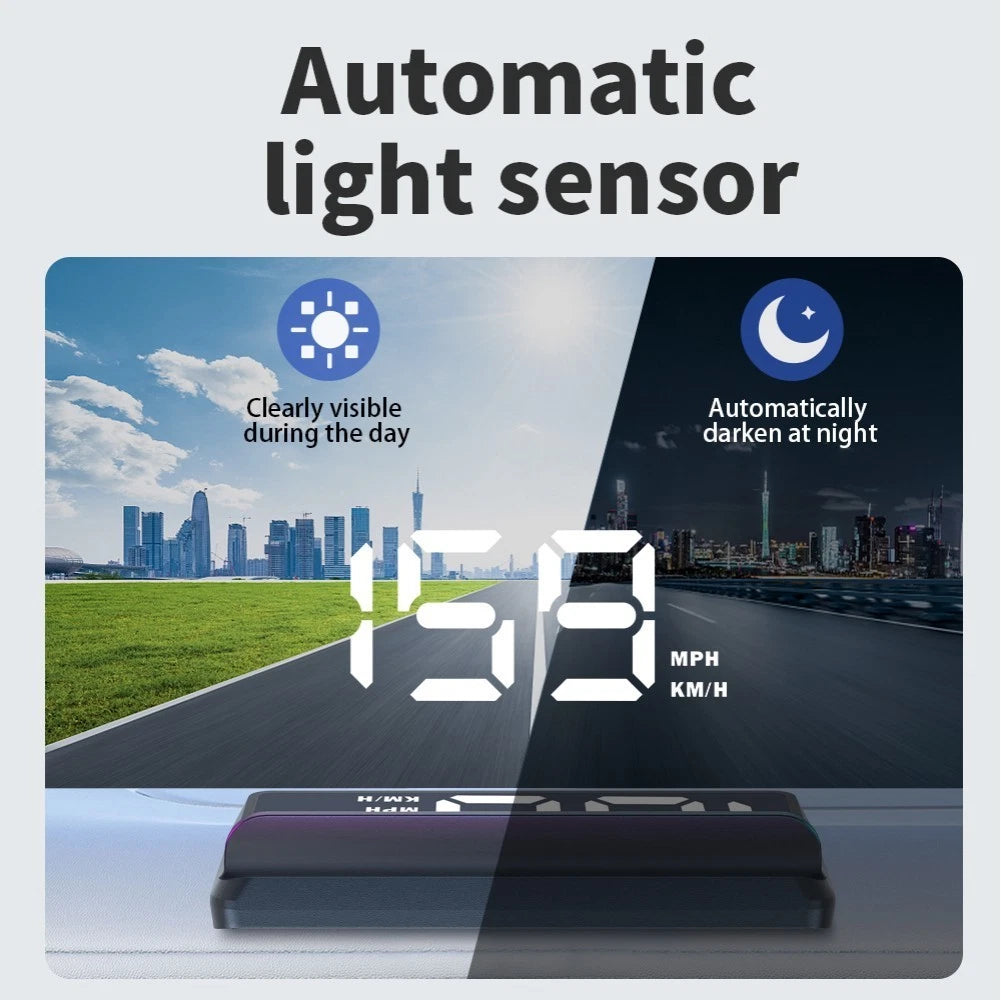 Car Head Up Display Digital HUD GPS Speedometer with High Refresh Rate
