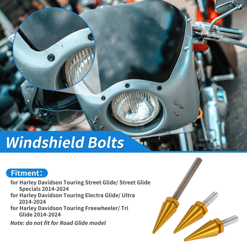 Windshield Bolts for Harley Davidson Touring Freewheeler Tri Glide (2014–2023)