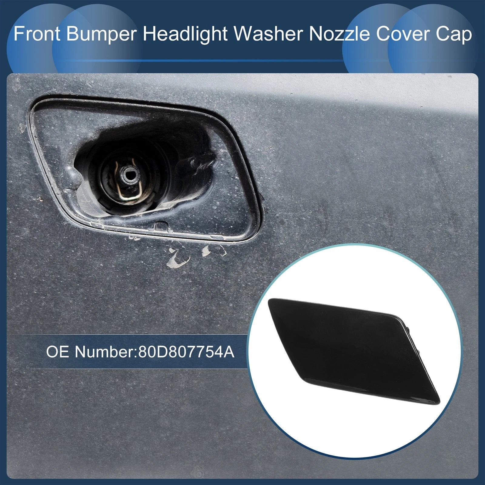 Front Right Windshield Washer Nozzle Cover Cap for Audi Q5 S-Line (2018–2020)