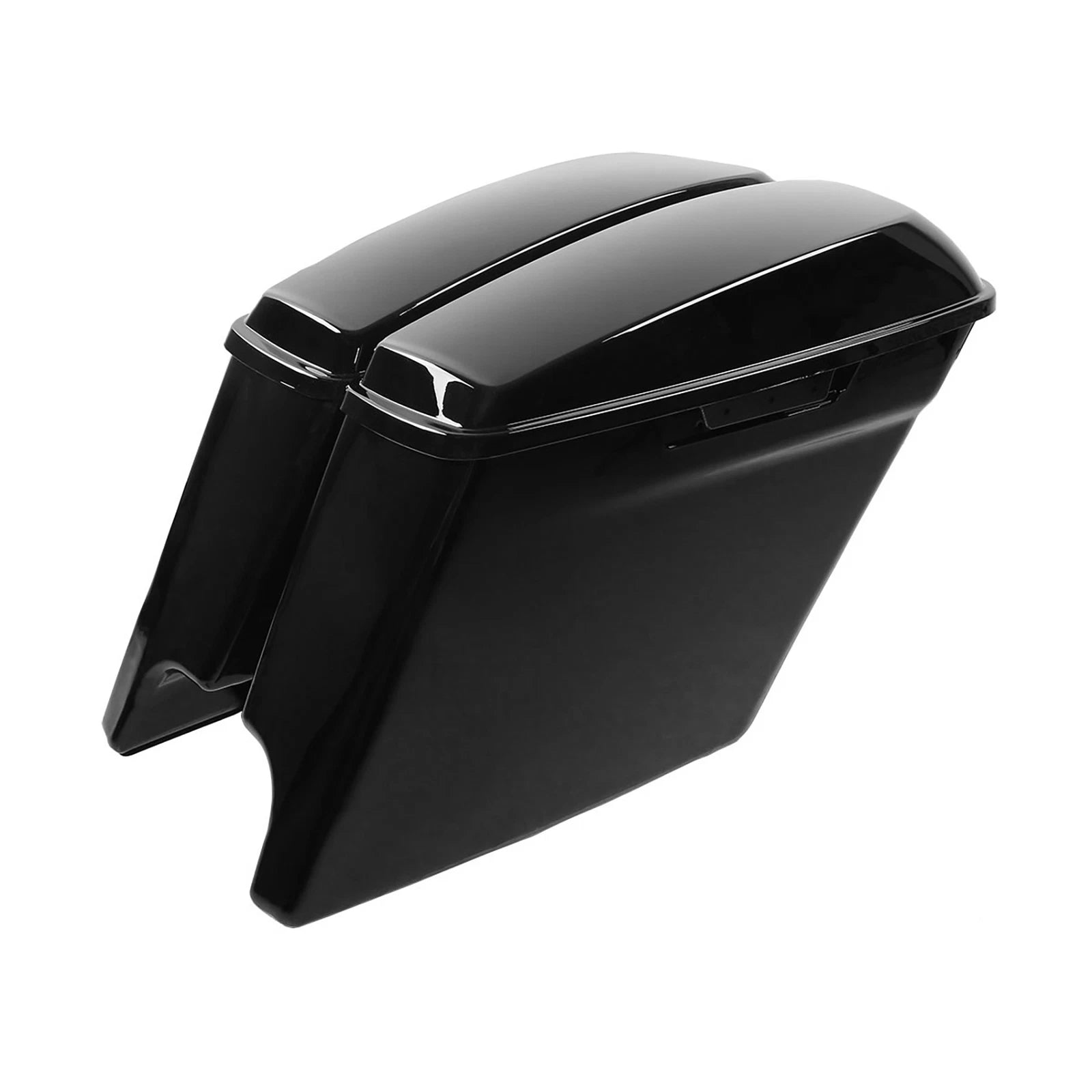 Black Stretched Saddlebags & Conversion Brackets for Harley Softail (1984–2017)