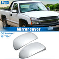 Chrome Mirror Covers Cap Overlay for Chevrolet Silverado GMC Sierra (2019–2024)
