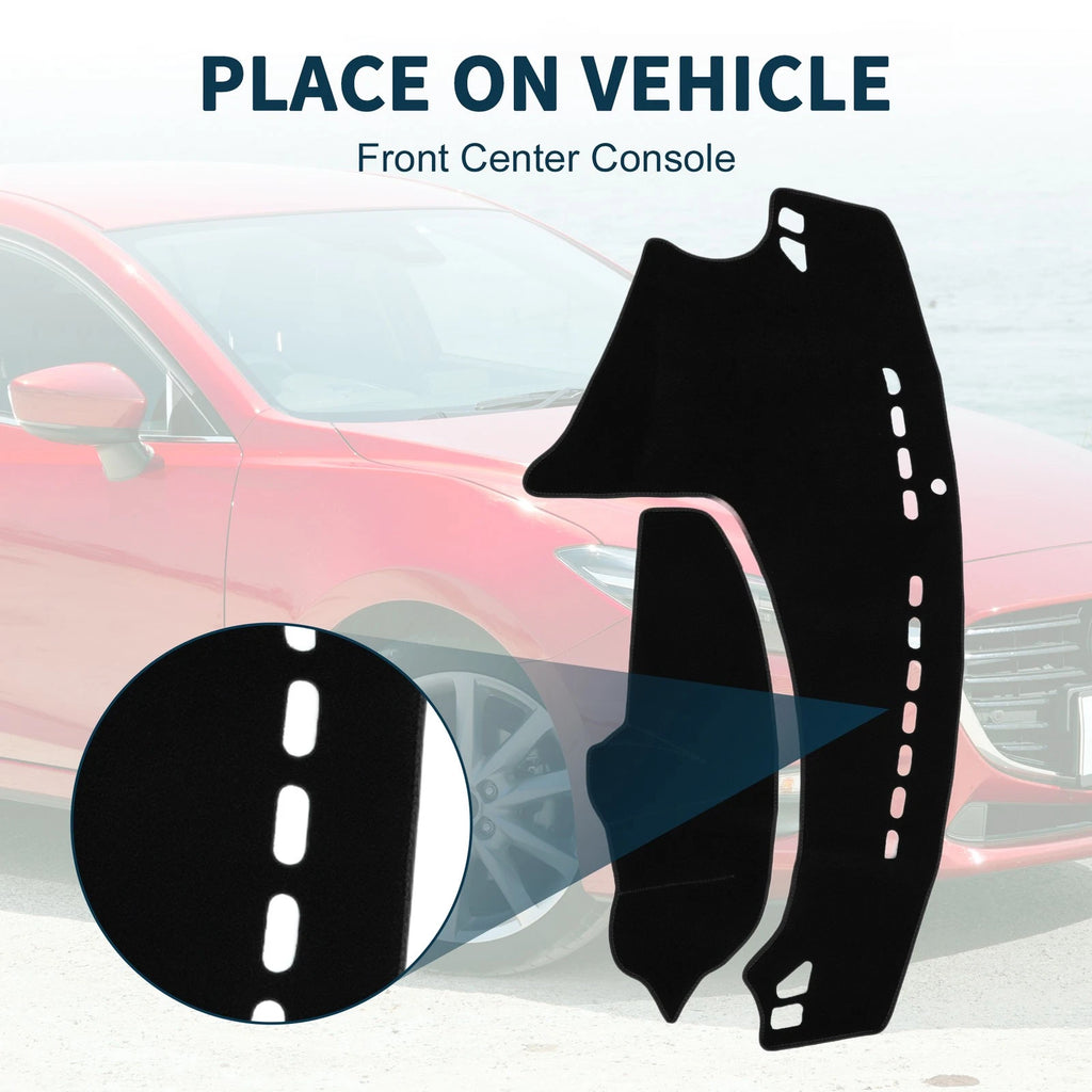 Dashboard Dash Cover Mat Sun Protector for Mazda 3 Axela (2009–2013) Black