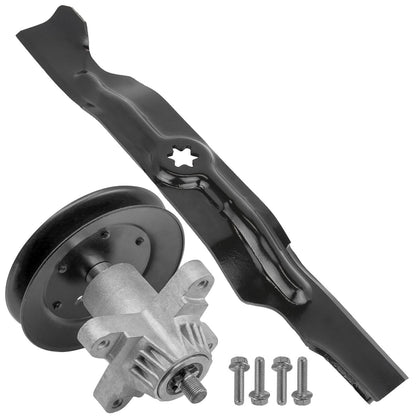 Deck Spindle Assembly with Pulley and Blade for MTD RZT-50 17AF2 (2011–2011)