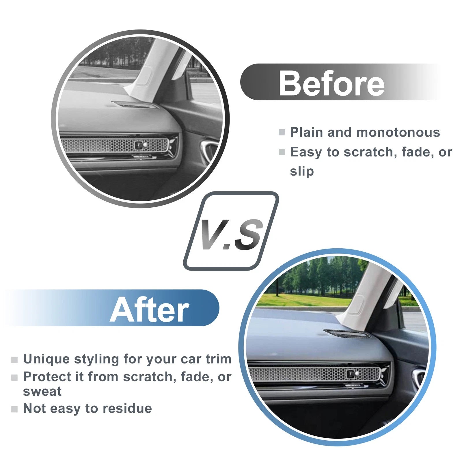 Center Console Air Vent Cover Trim Kit for 1 Pair
