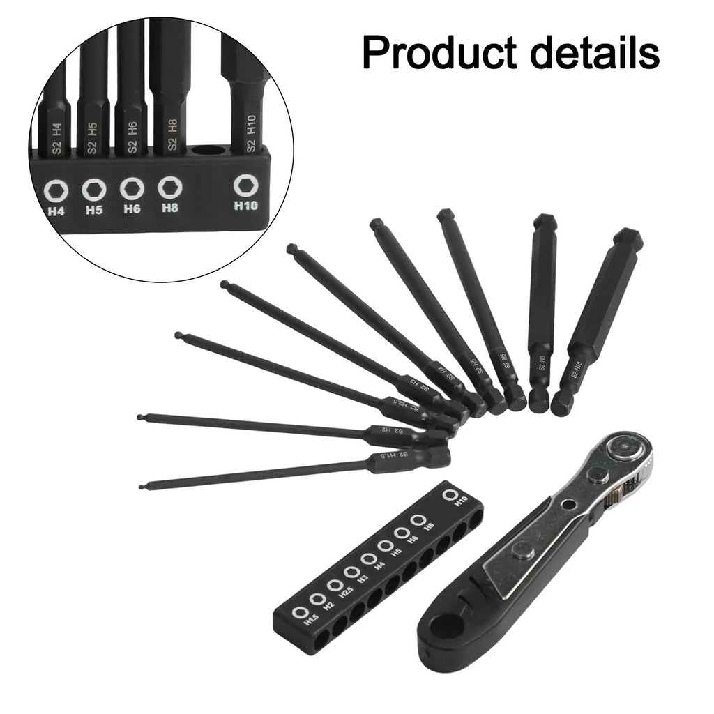 Set of 10 Magnetic Screwdriver Bits for