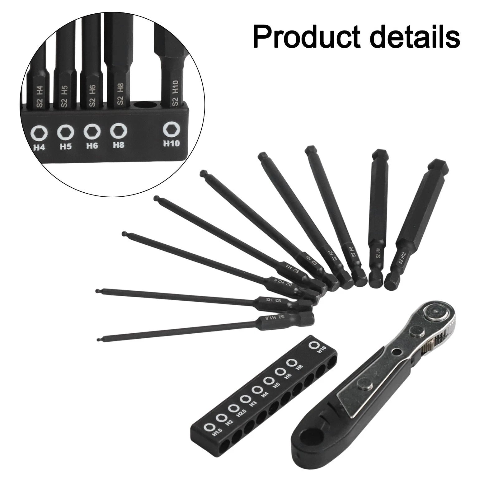 Set of 10 Magnetic Screwdriver Bits for