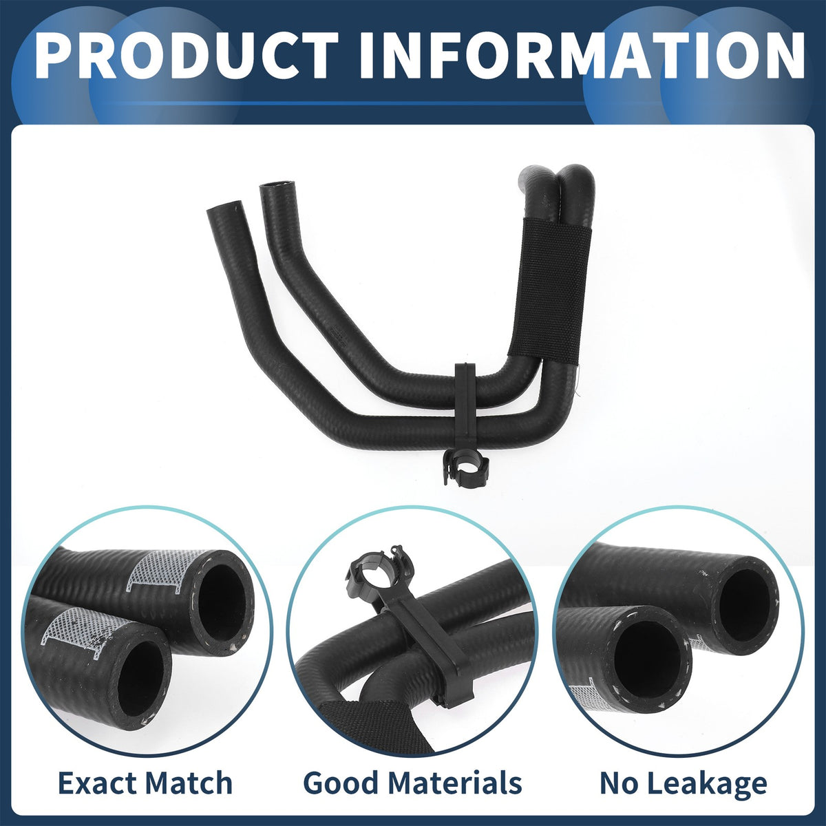 Radiator Hose Replacement for Audi Q7 3.0L (2011–2015) 1 Piece Black