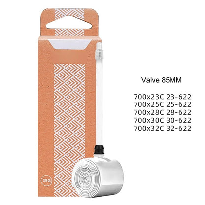 2X 700C Presta Valve Tubes - Lightweight, 45mm/65mm/85mm Valve Sizes