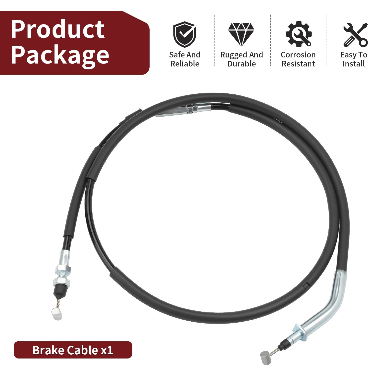 Park Brake Cable for Yamaha Rhino 700 (2008–2013) 5B4-26341-00-00, 5B4-26341-02