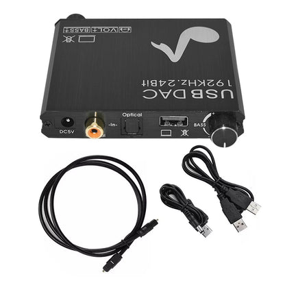 24-Bit 192 kHz Optical Digital to Analog Audio Converter for