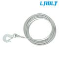Winch Cable 3/16" × 50Ft Galvanized Steel 7 × 19 Strands + 1/4" Slip Hook