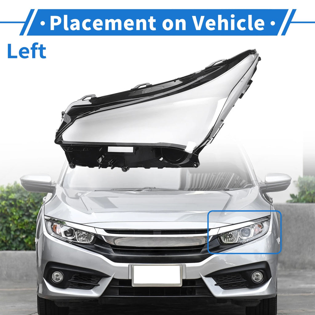 Headlight Lens Cover Front Left Replacement for Lexus NX200 NX300h (2014–2020)