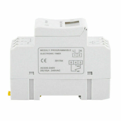 Digital LCD Power Programmable Timer Switch Relay for DIN Rail